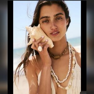 NWT! Free People, Olsen Ceramic Layer Necklace, NEW!